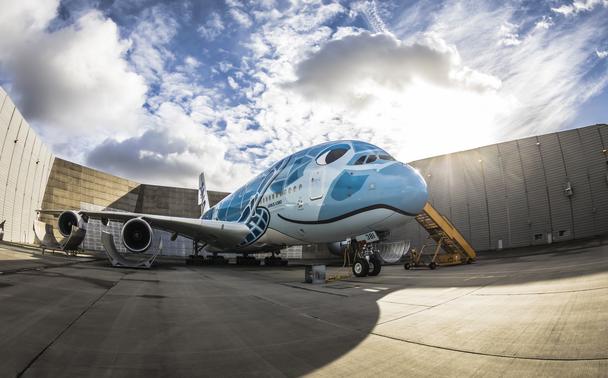 A380 in sea turtle livery for All Nippon Airways