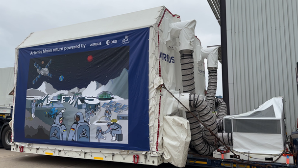 Airbus delivers the third European Service Module to Cape Canaveral on behalf of ESA