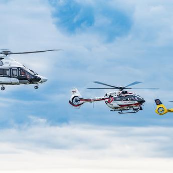 Airbus helicopters in flight Airbus helicopters in flight