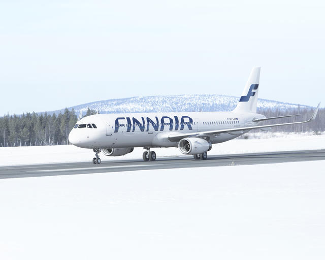 Finnair A320 full body plane