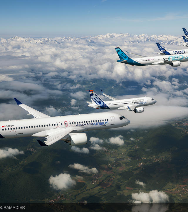 Airbus Commercial Aircraft formation flight Airbus Commercial Aircraft formation flight