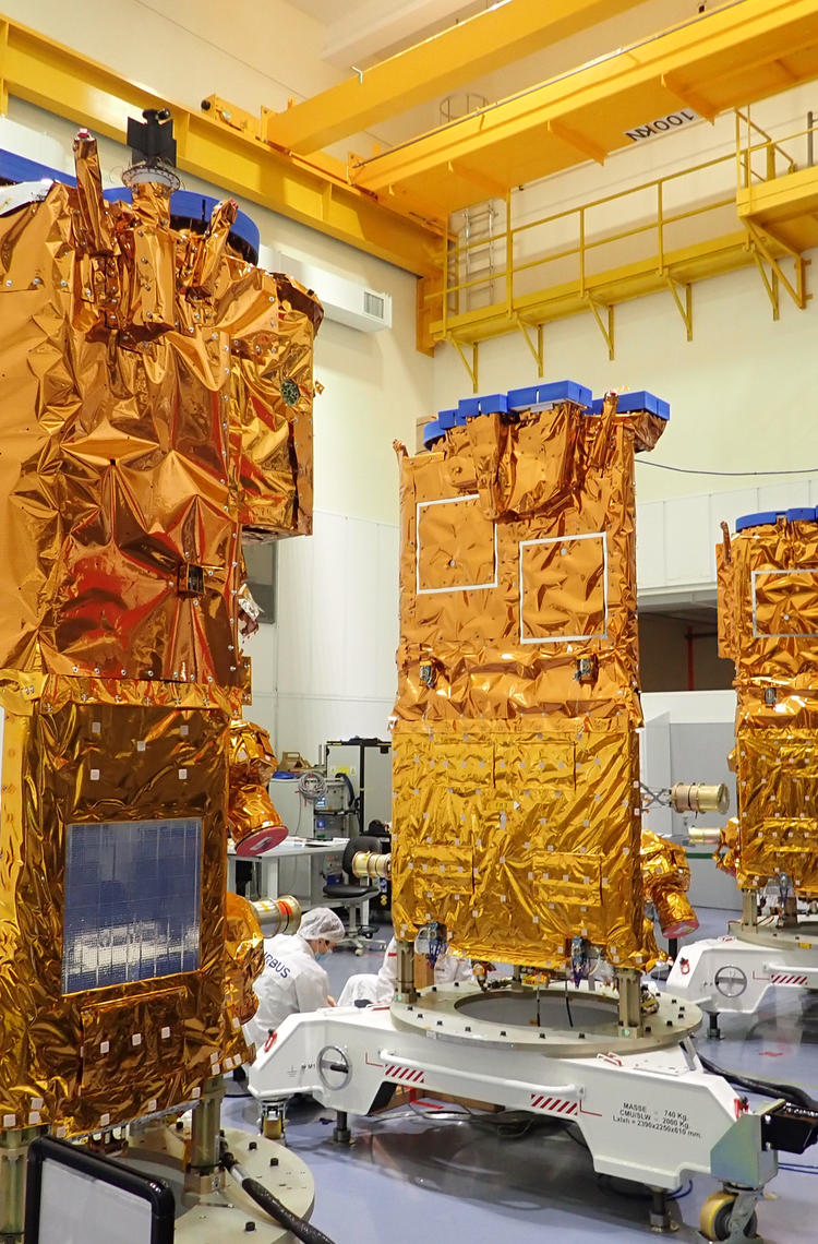 Photo: CERES satellites CERES satellites in clean room - Copyright Airbus