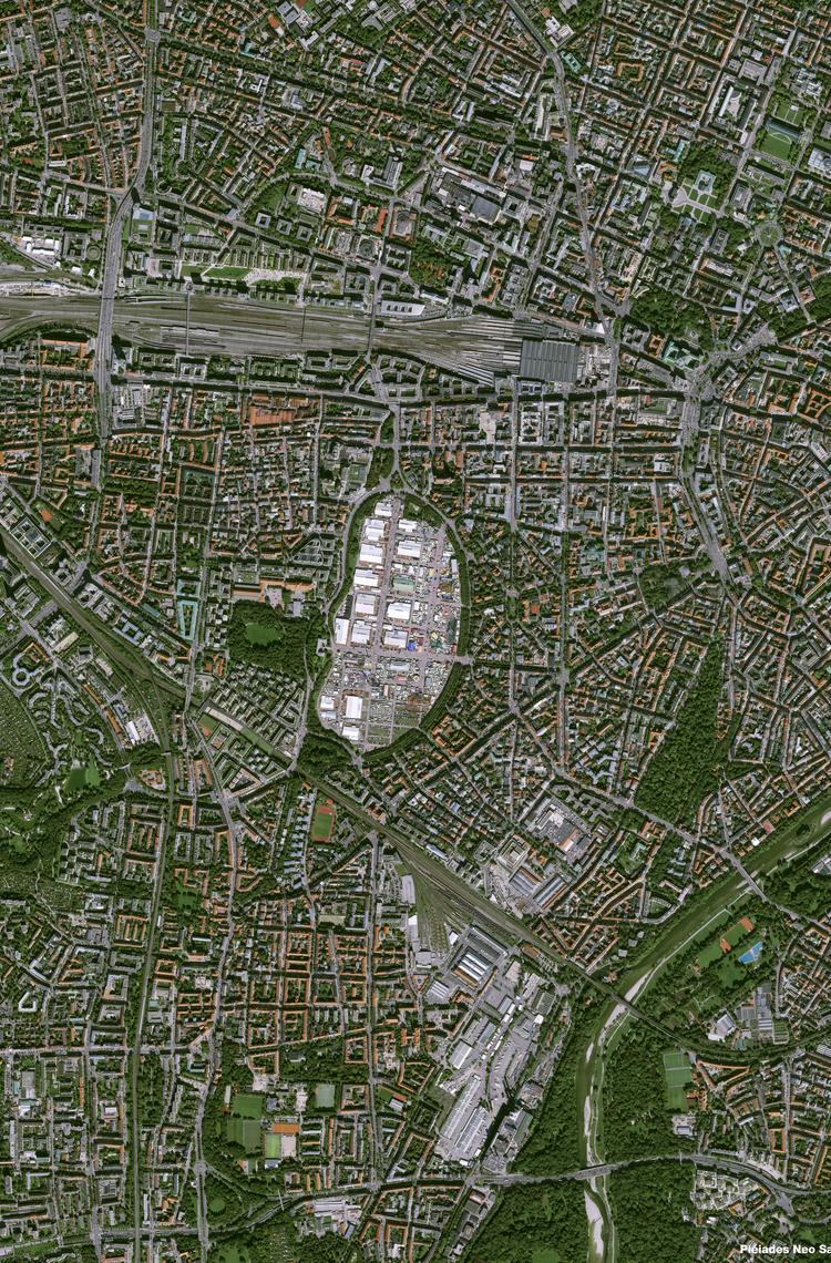 Satellite image of Munich from Pléiades Neo Satellite image of Munich from Pléiades Neo